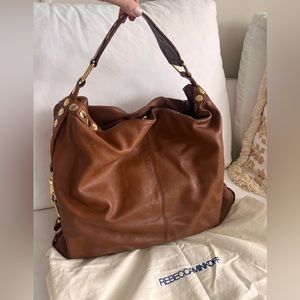 Rebecca minkoff leather brown hobo shoulder bag